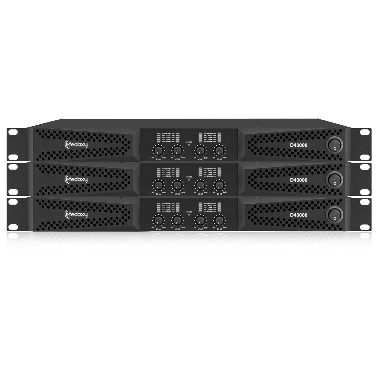 D43000 1U 4 Channel 4x3000W Class D Power Amplifier