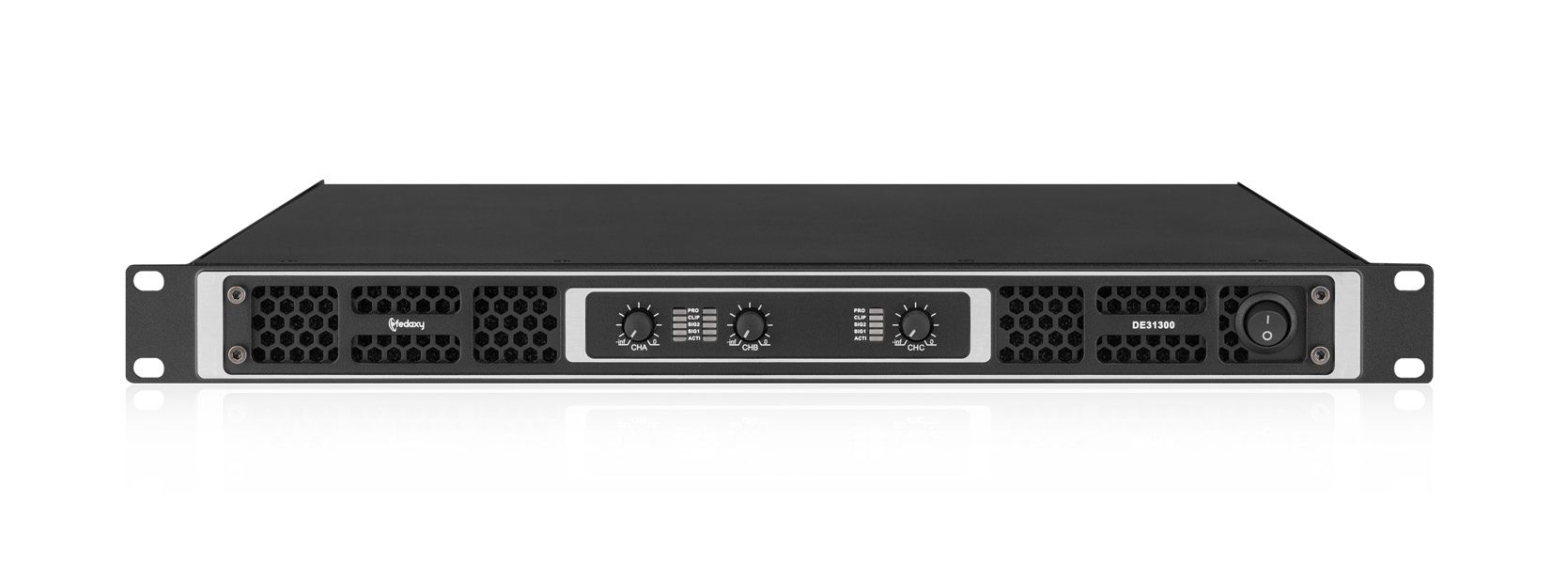 DE31300 1U 3 Channel 3x1300W Class TD Power Amplifier