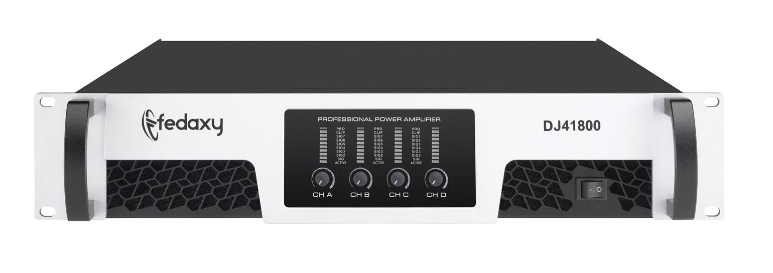 DJ41800 2U 4 Channel 4x1800W Class TD Power Amplifier