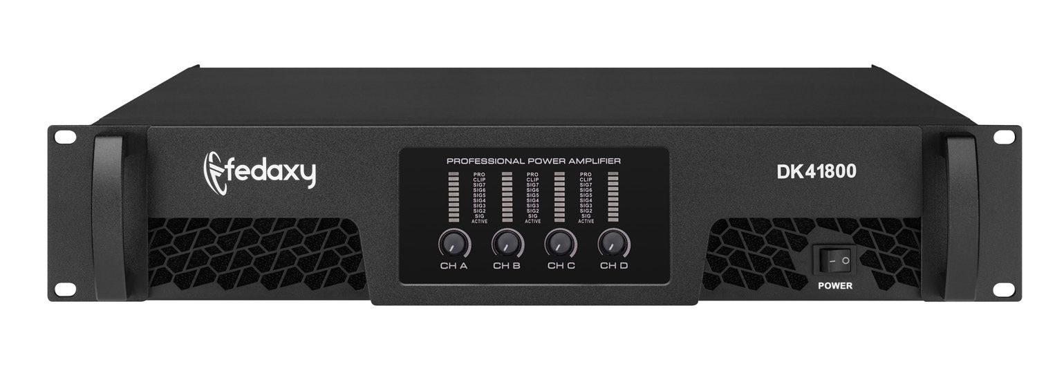 DK41800 2U 4 Channel 4x1800W Class TD Power Amplifier