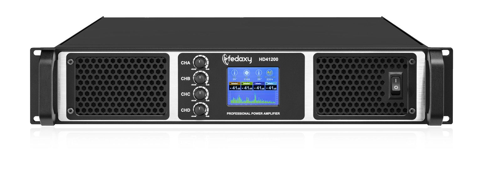 HD41200 4 Channel 4x1200W Class H Power Amplifier