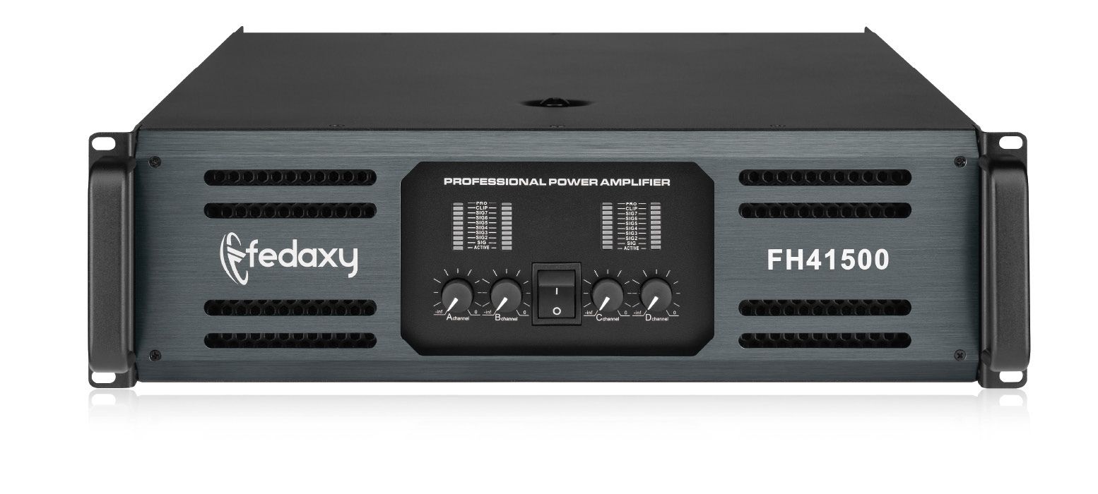 FH41500 3U 4 Channel 4x1500W Class H Power Amplifier