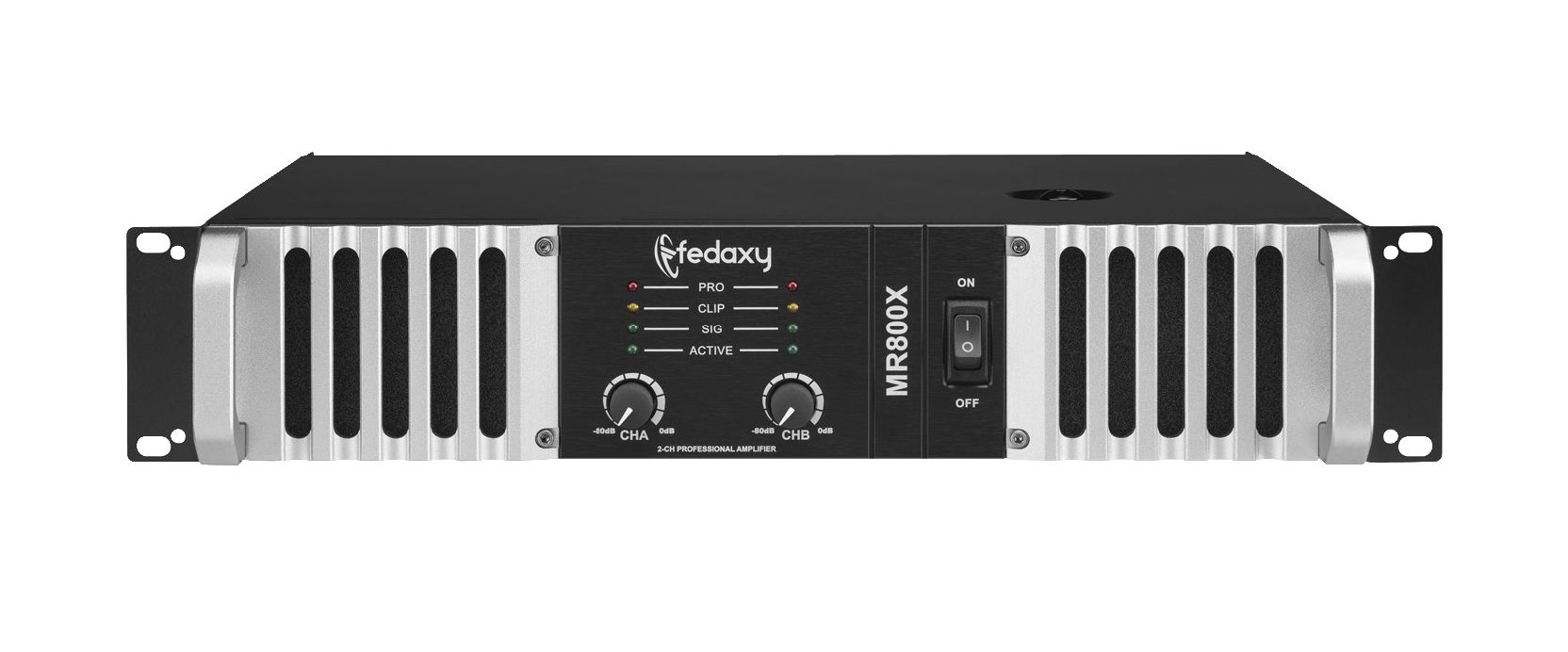 MR800X 2U 2 Channel 2x800W Class H Power Amplifier