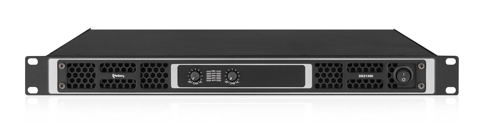DE21300 1U 2 Channel 2x1300W Class TD Power Amplifier