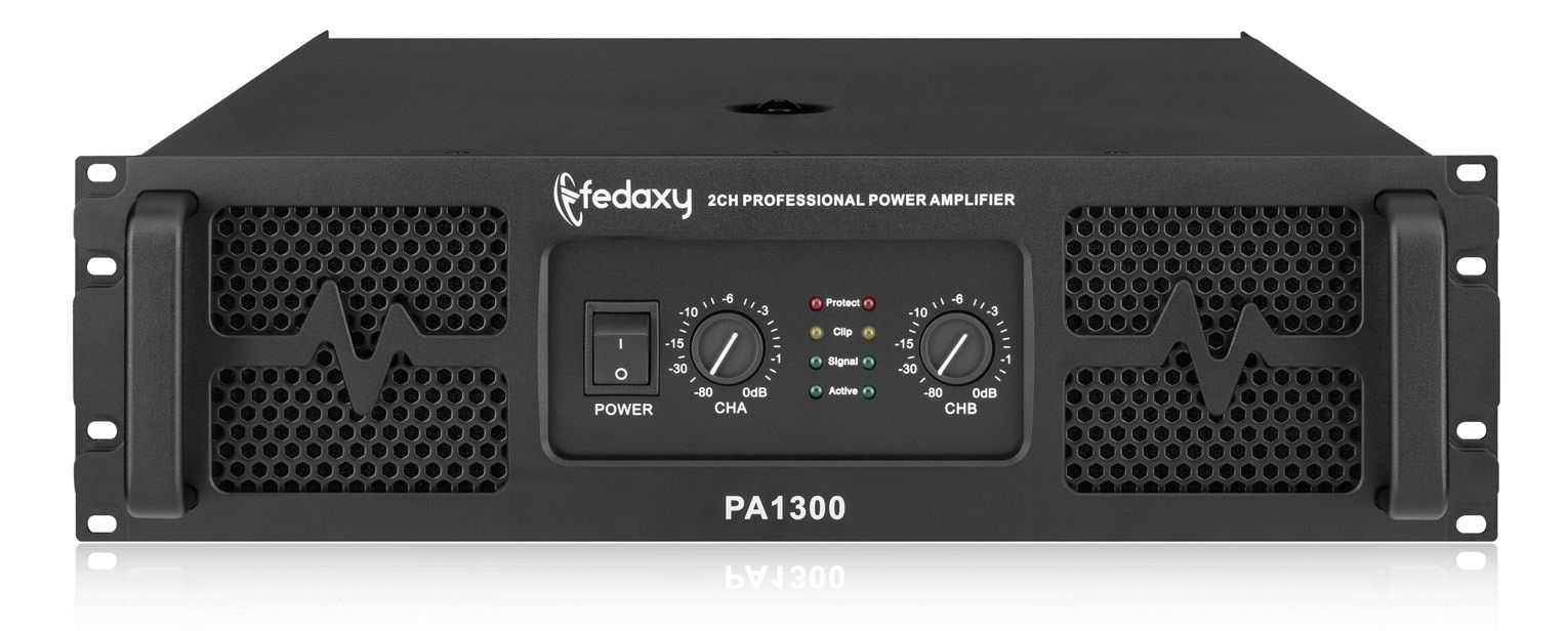 PA1300 3U 2 Channel 2x1300W Class AB Power amplifier
