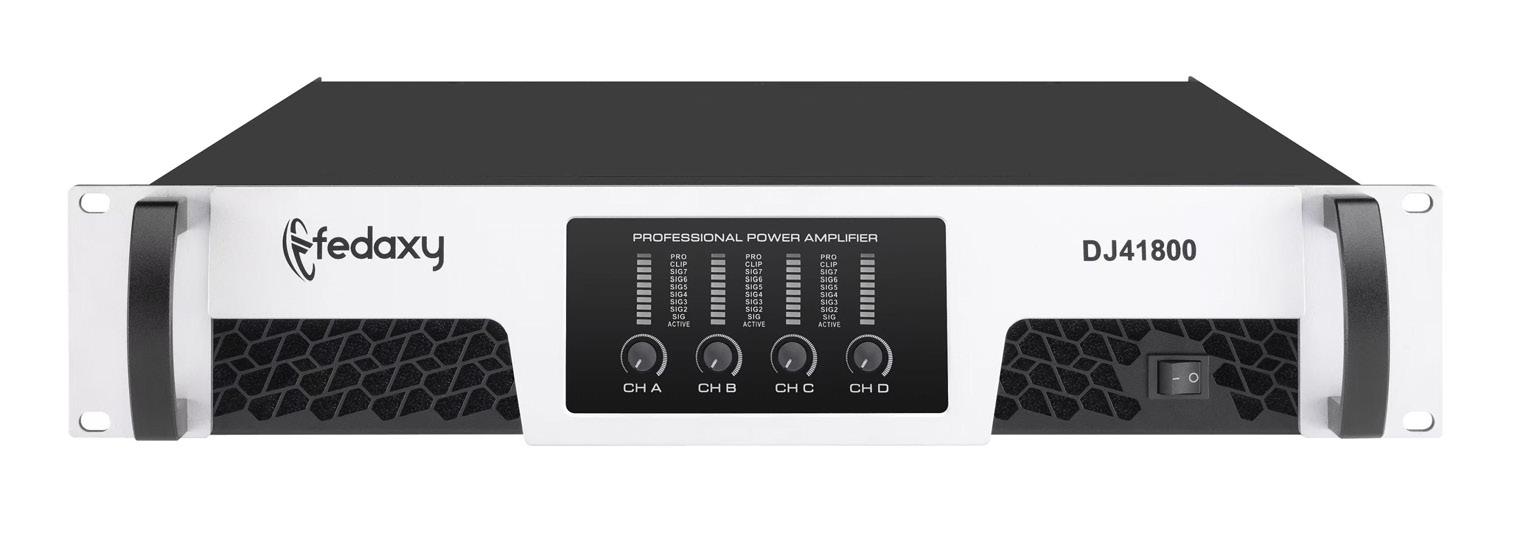 DJ41800 2U 4 Channel 4x1800W Class TD Power Amplifier