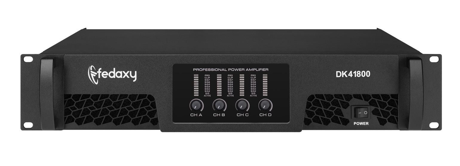 DK41800 2U 4 Channel 4x1800W Class TD Power Amplifier