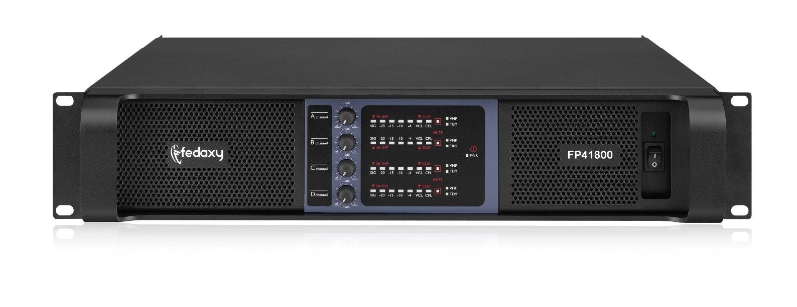 FP41800 2U 4 Channel 4x1800W Class TD Power Amplifier