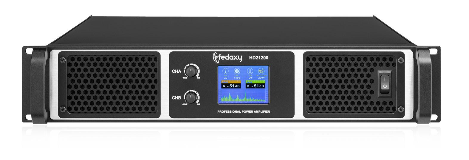 HD21200 2 Channel 2x1200W Class H Power Amplifier