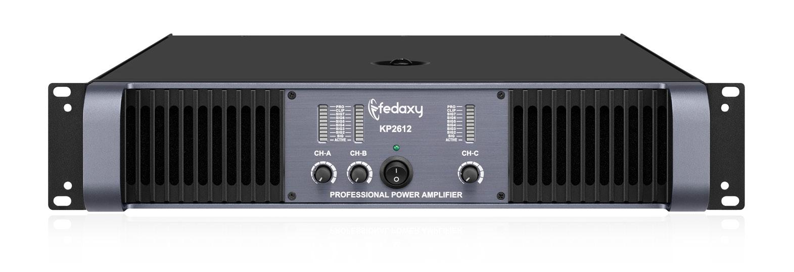 KP2612 3 Channel 2x600+1200W Class H Power Amplifier