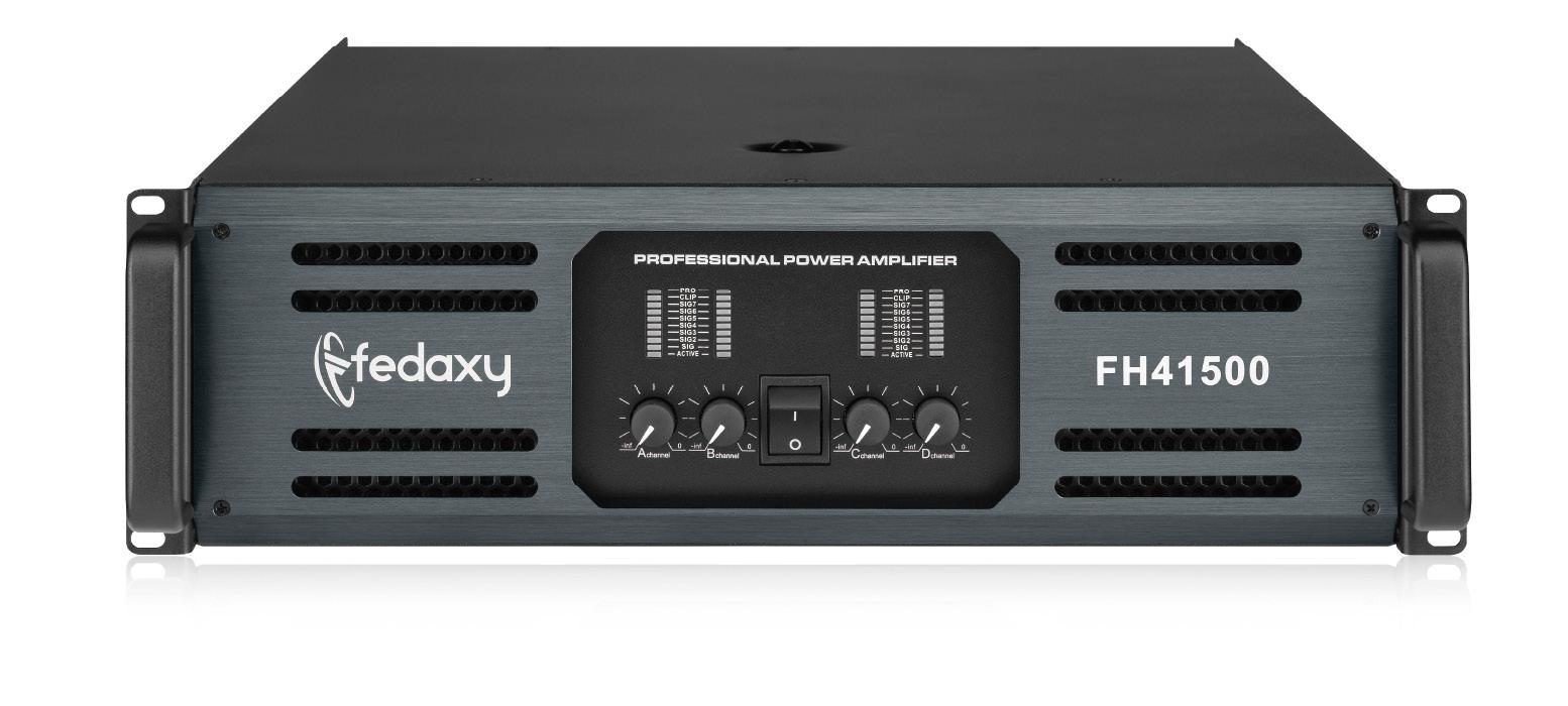 FH41500 3U 4 Channel 4x1500W Class H Power Amplifier