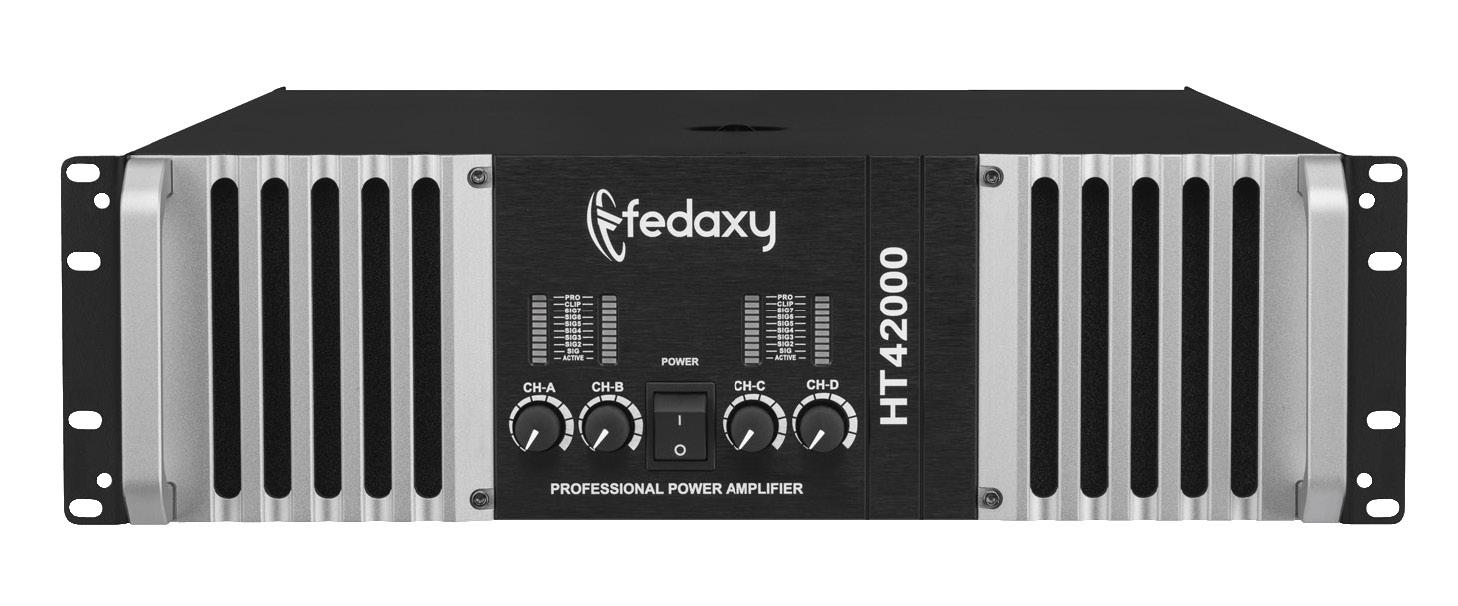 HT42000 3U 4 Channel 4x2000W Class H Power Amplifier