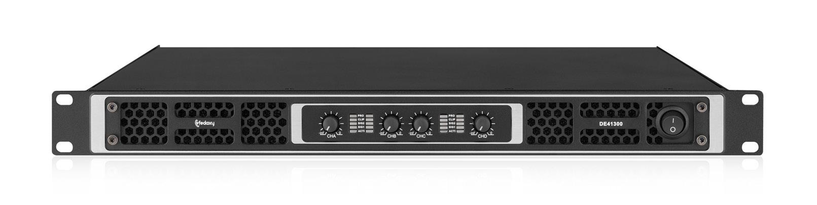 DE41300 1U 4 Channel 4x1300W Class TD Power Amplifier