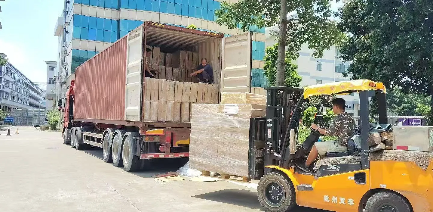 Forklift handling shipment